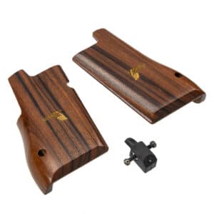 Desert Eagle Wood Grips With Gold Eagle logo