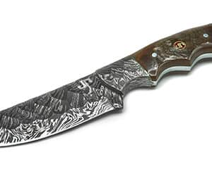 Hammered Damascus Knife
